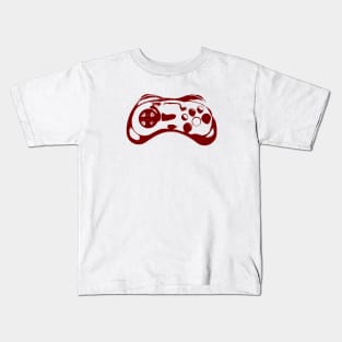 Red Vector Illustration of Video Game Controller Kids T-Shirt